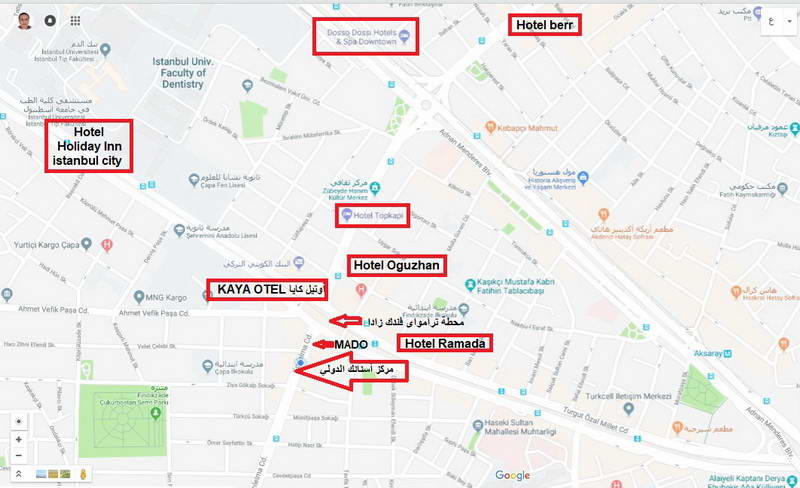 خريطة غوغل لتحديد موقع مركز أسنان الدولي